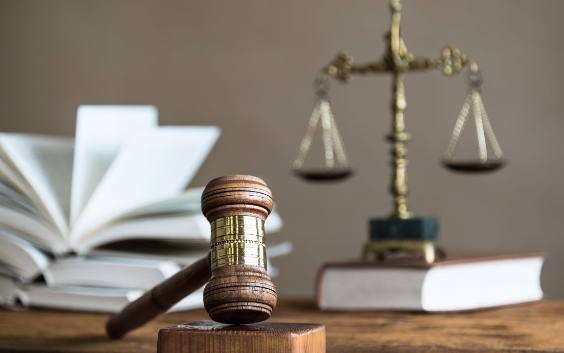 Scales of justice and gavel